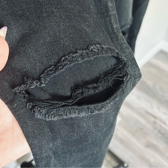 Joe’s Flawless The Finn Ankle Skinny Ripped Black Denim Jeans Women’s 28 - Picture 4 of 10